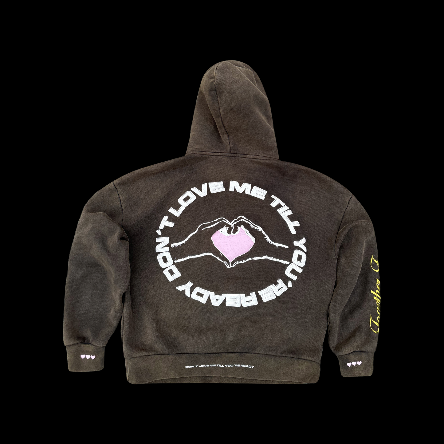 "Don't Love Me" (Hoodie + Sweatpants) - Acid Washed Brown
